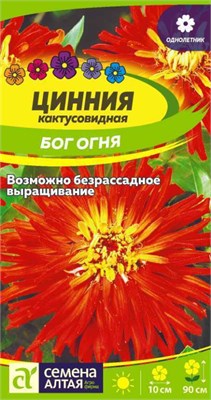 Семена Цинния кактусовидная Бог огня 0,2гр Семена Алтая 123855 - фото 41009