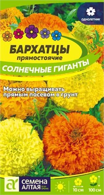 Семена Бархатцы Солнечные гиганты 0,2гр Семена Алтая 124021 - фото 41170