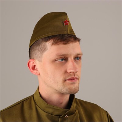 Пилотка «Солдат» д/взрослых, р.59–60см 124103 - фото 41238