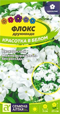 Семена Флокс Красотка в белом 0,05гр Семена Алтая 124381 - фото 41511