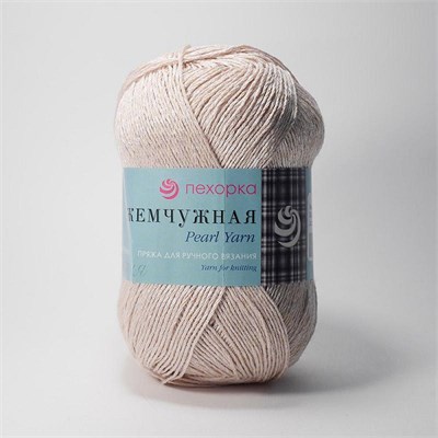 Пехорка Жемчужная 50% хлопок, 50% вискоза 100г 425м, цв.390-Св.песок 124462 - фото 41581