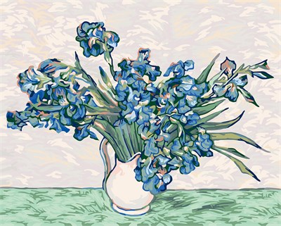 Картина рис. по номерам 40*50см ФРЕЯ "Винсент ван Гог, Ирисы" 124507 - фото 41614