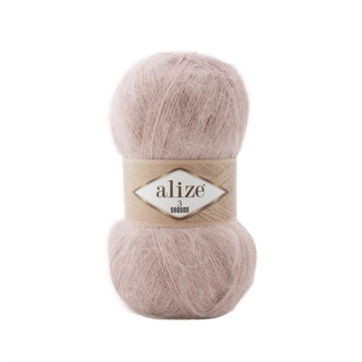Пряжа Alize 3 Season 51% акрил/25% мохер/24% шерсть, 100г №67 Молочно-бежевый 115718 - фото 41991