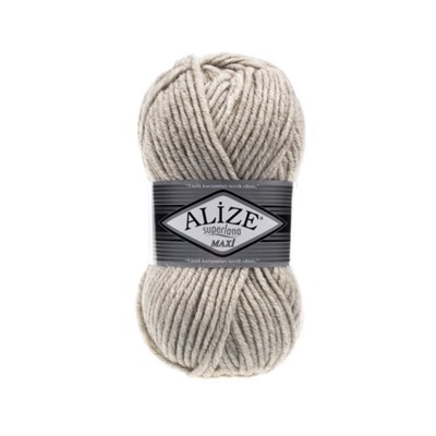 Пряжа Alize Superlana Maxi 25% шерсть/75% акрил 100г №152 Бежевый 118976 - фото 41999