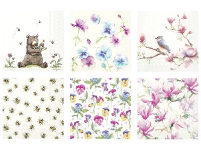 Салфетки бумажные"Love2art" д/декупажа ассорт SDS №55 6шт "Весенняя мелодия" 107080