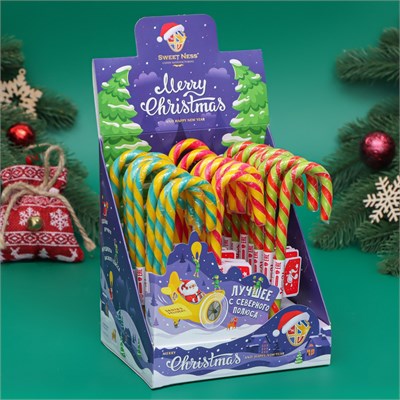 Карамель леденцовая Sweet Ness Трость (арбуз, персик, гуава), 15г 113456