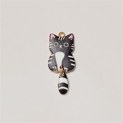 Подвеска метал. "Котенок" цв.черный 125337