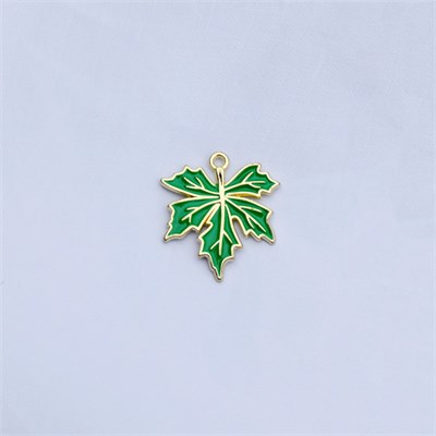 Подвеска "Кленовый лист" цв.зеленый 125353