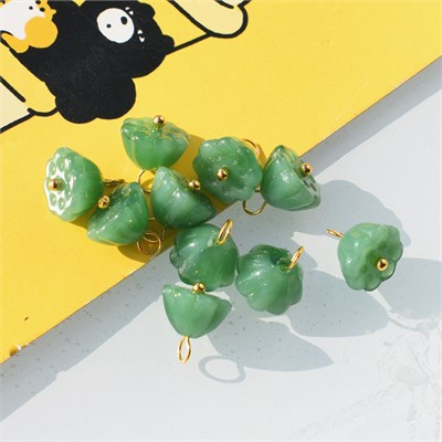 Подвеска "Лотос" цв.темно-зеленый 125364