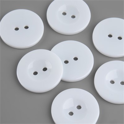 Пуговица 2 прокола, d25мм, белая, 1шт 125663