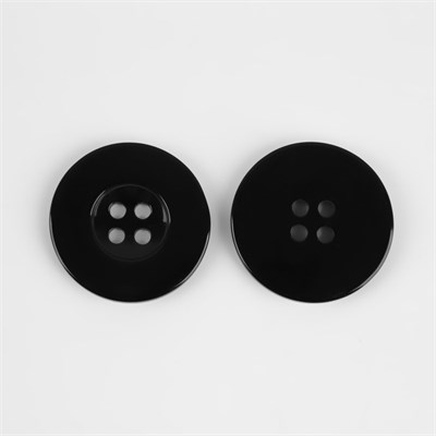 Пуговица 4 прокола, d30мм, чёрная, 1шт 125664