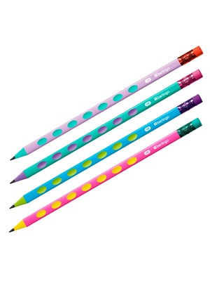 Карандаш чернографитный Berlingo, Raze, HB, с ластиком, заточенный, пластик, трехгранный, МИКС, 1шт 125666