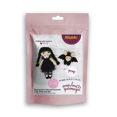 Набор для шитья "Miadolla" TF-0429 Ведьмочка с летучей мышкой 125995
