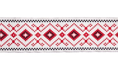 Лента жаккардовая 35 мм "Gamma" DBTRJ-98 УЗОР синий/красный/белый 126020