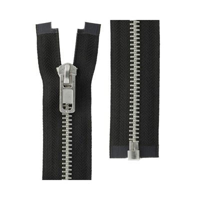 Молния металл ZIP 8N однозамковая 60см Тип8 разъёмная "Gamma", черный 126036