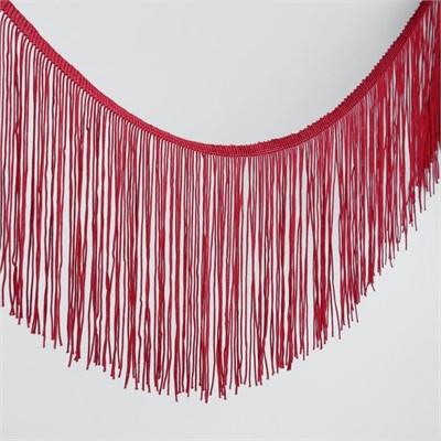 Тесьма декоративная «Бахрома», 15см, 1м, винная 126139