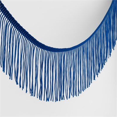 Тесьма декоративная «Бахрома», 10см, 1м, синяя 126142