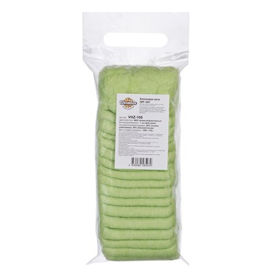 Хлопковая вата ЗИГ-ЗАГ VHZ-100 60% хлопок, 40% вискоза 100гр цв зеленый 126228