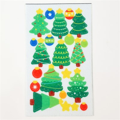 Наклейки из фетра «Елочки», 11*18.5см, 22шт 126378