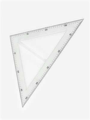 Линейка портновская «Треугольник», равнобедренная, 50*32см, пластиковая 126384