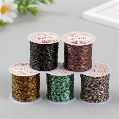 Шнур декоративный д/творчества «Тонкий», 1м, 1мм, МИКС 126432