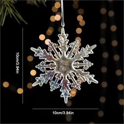 Елочная подвеска Снежинка 10см, 1шт 126469