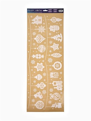 Наклейки на окна многоразовые «Новогодняя гирлянда», 70*25см 126581