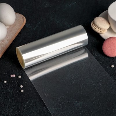 Лента ацетатная д/обтяжки тортов, 175мкм, 15см*8м, прозрачная 126648