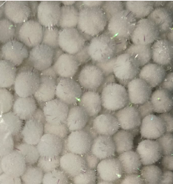 помпоны акриловые с люрексом 1 см 5 гр (70-90 шт)цвет в ассорт. 121981