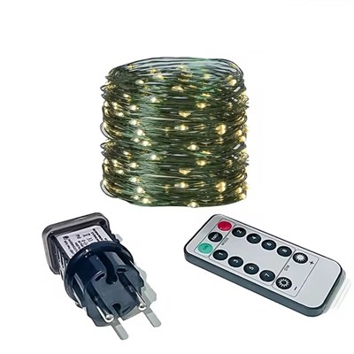 Электоргирлянда роса 100м, 8 режимов, цвет белый 126742