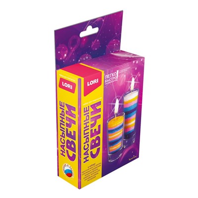 Н-р /творчества. Насыпные свечи "Яркий микс" 126758