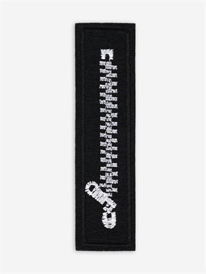 Термоаппликация «Молния», 10*2.5см, чёрная, белая 126849