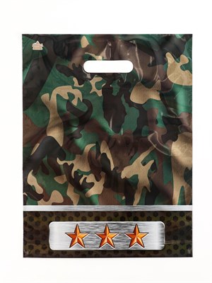 Пакет подарочный «Камуфляж», полиэтиленовый с вырубной ручкой, 31*40см, 60мкм 126932