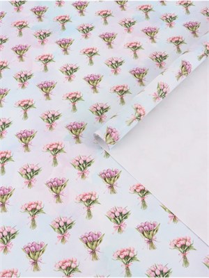 Бумага упаковочная глянцевая «Букетик цветов», 70*100см 126954