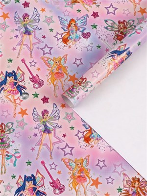 Бумага упаковочная глянцевая «Клуб Винкс», 50*70см 126957