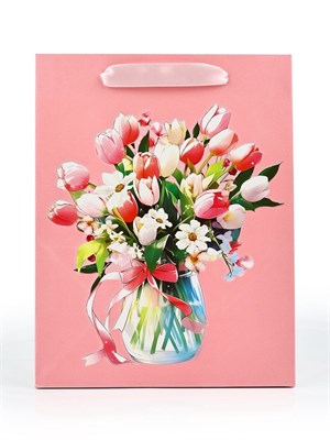 Пакет подарочный бархатный, «Цветы», бархат, MS 18*23*10см 126982