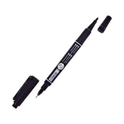 Маркер перманентный ErichKrause Double P-80, двусторонний, чёрный 127069