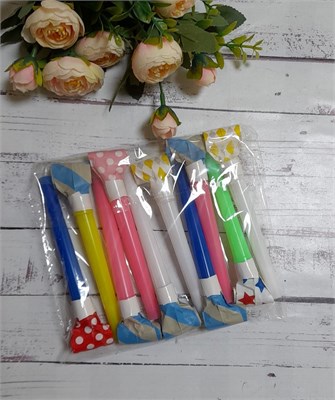 Язычок-гудок праздничные цв. микс н-р 10шт  109920