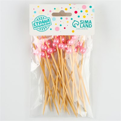 Шпажки д/канапе «Жемчужина» н-р 24шт, цв ассорт 123917