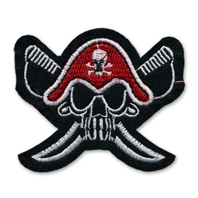 Термоаппликация №1780 Пиратский символ 7.5*6.3см 127123