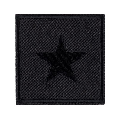 Термоаппликация №4720А квадрат со звездой черный 5.3*5.3см 127128