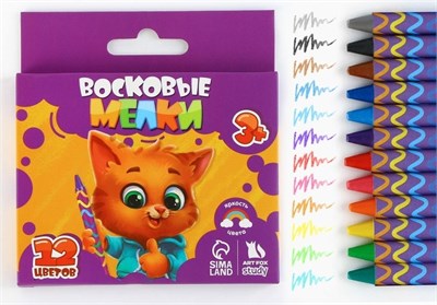 Мелки восковые, 12цв 127153