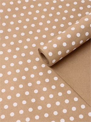 Бумага упаковочная крафт на коричневом «Бисер белом», 0.68*10м, 60г 127165