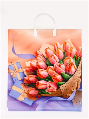 Пакет подарочный «Белиссимо», полиэтиленовый с пластиковой ручкой, 40*44см, 100мкм 127168