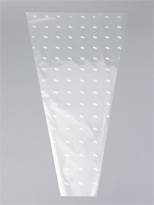 Пакет д/цветов, конус «Алиса», 34*60см, прозрачный, в горох, МИКС 127285