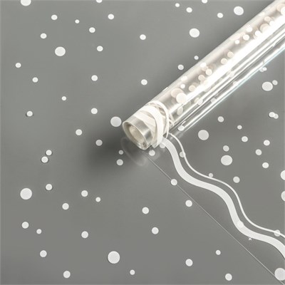 Пленка д/цветов «Горох» белая 0.7*8.2м, 40мкм 127288