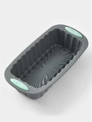 Форма д/выпечки с ручками Доляна «Кекс», 27*13*6см, силикон, серая 127291