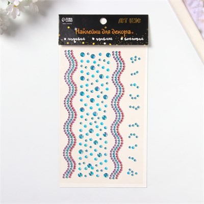 Наклейка-стразы «Река», голубая, 22.5*11.5см 127453