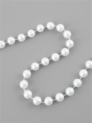 Жемчуг на нитях, 10мм, 1м, белый 127467