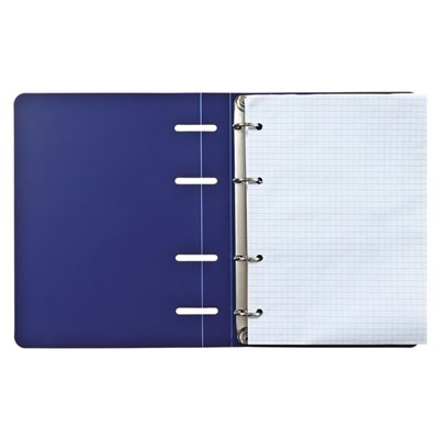 Тетрадь на кольцах Calligrata A5, 120л, в клетку, пластиковая обложка, блок офсет, синяя 127481